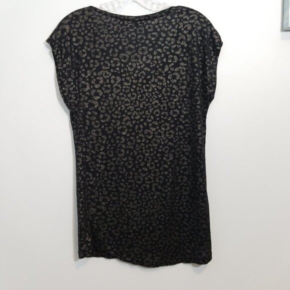 Jennifer Lopez Shimmer Animal Leopard  Print Tee M - Picture 5 of 5